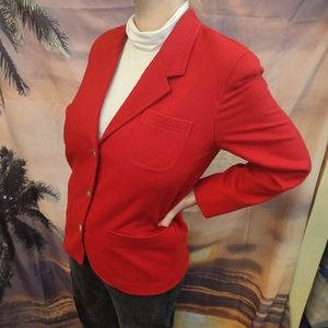 Lizsport 100% wool red blazer